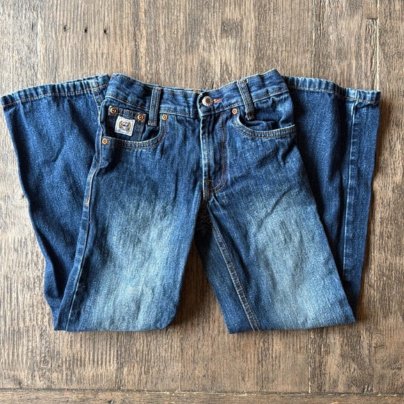 Cinch jeans-Boy’s 8S; MB12881002, medium/dark wash w/adjustable waist. EUC - Picture 1 of 13